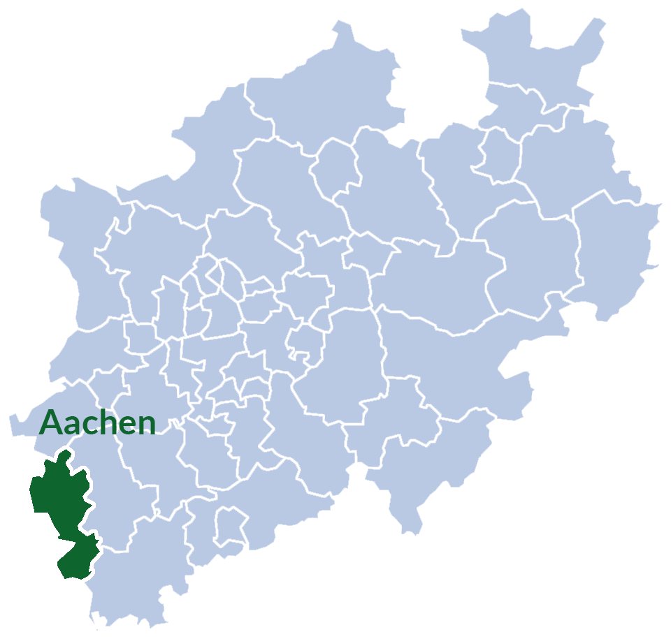 Eine Karte von Aachen - NRW