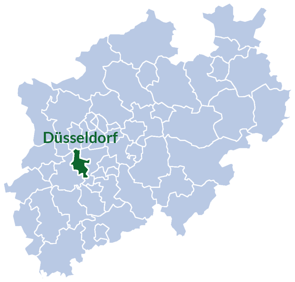Eine Karte von Düsseldorf - NRW