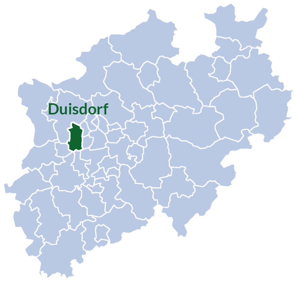 Eine Karte von Duisdorf - NRW