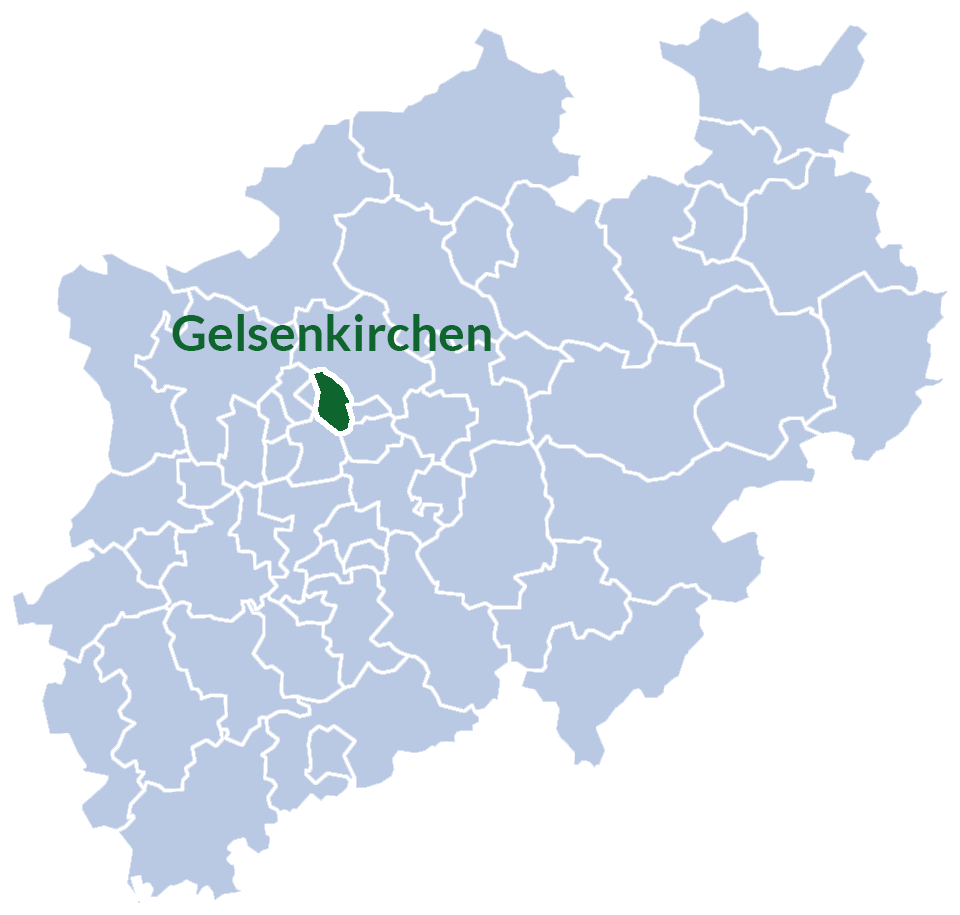 Eine Karte von Gelsenkirchen - NRW