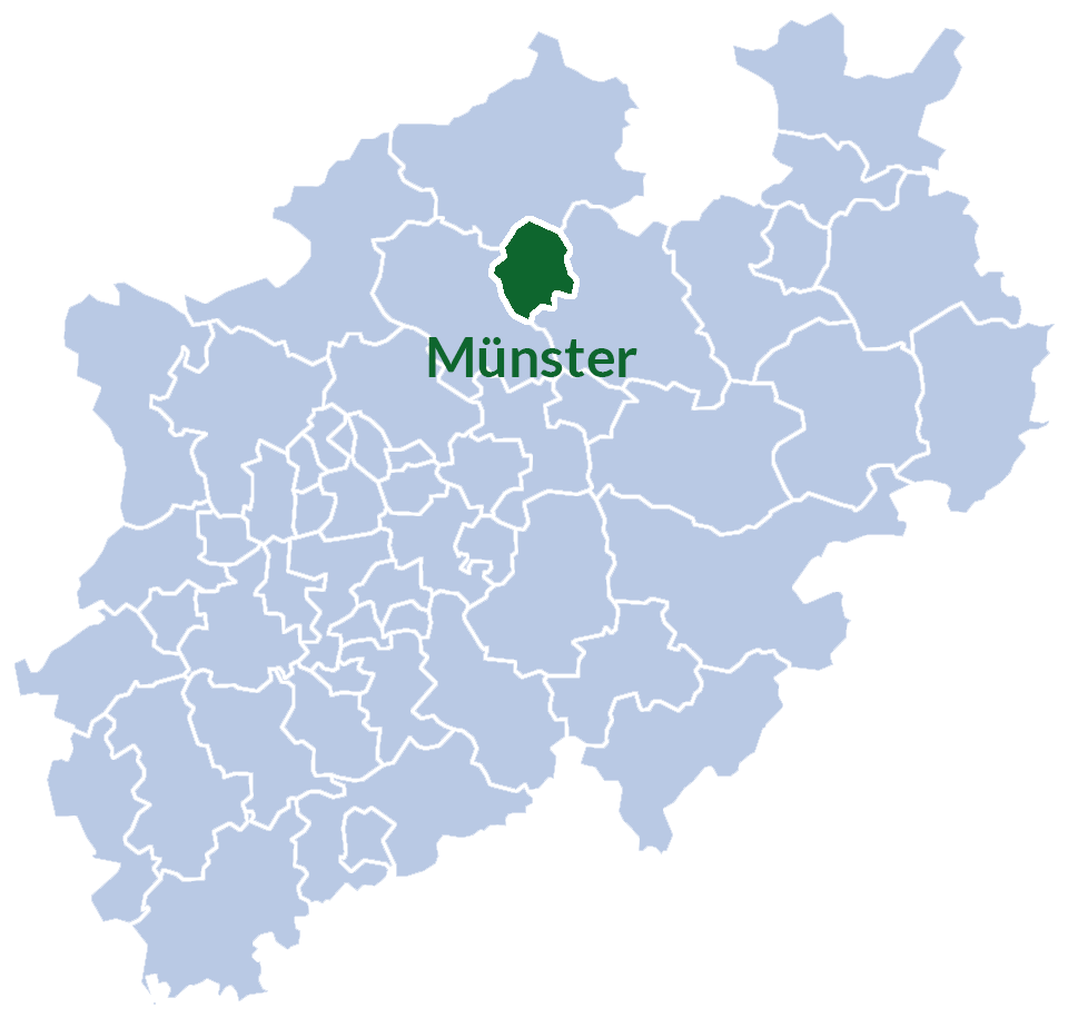 Eine Karte von Münster - NRW